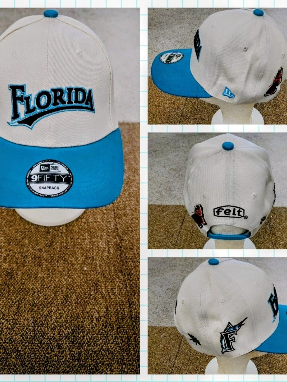 FLORIDA MARLINS MLB BASEBALL SNAPBACK HAT.